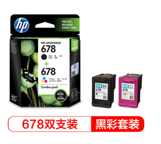 惠普（HP）678原裝墨盒 適用hp 1018/2515/1518/4648/3515/2548/2648/3548/4518打印機 黑彩墨盒